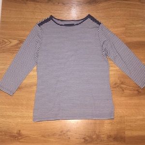 Navy+White Striped Shirt